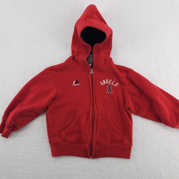 Los Angeles Angels Hoodie Jacket Youth 4T Red MLB Baseball Full Zip Kids - Picture 1 of 7